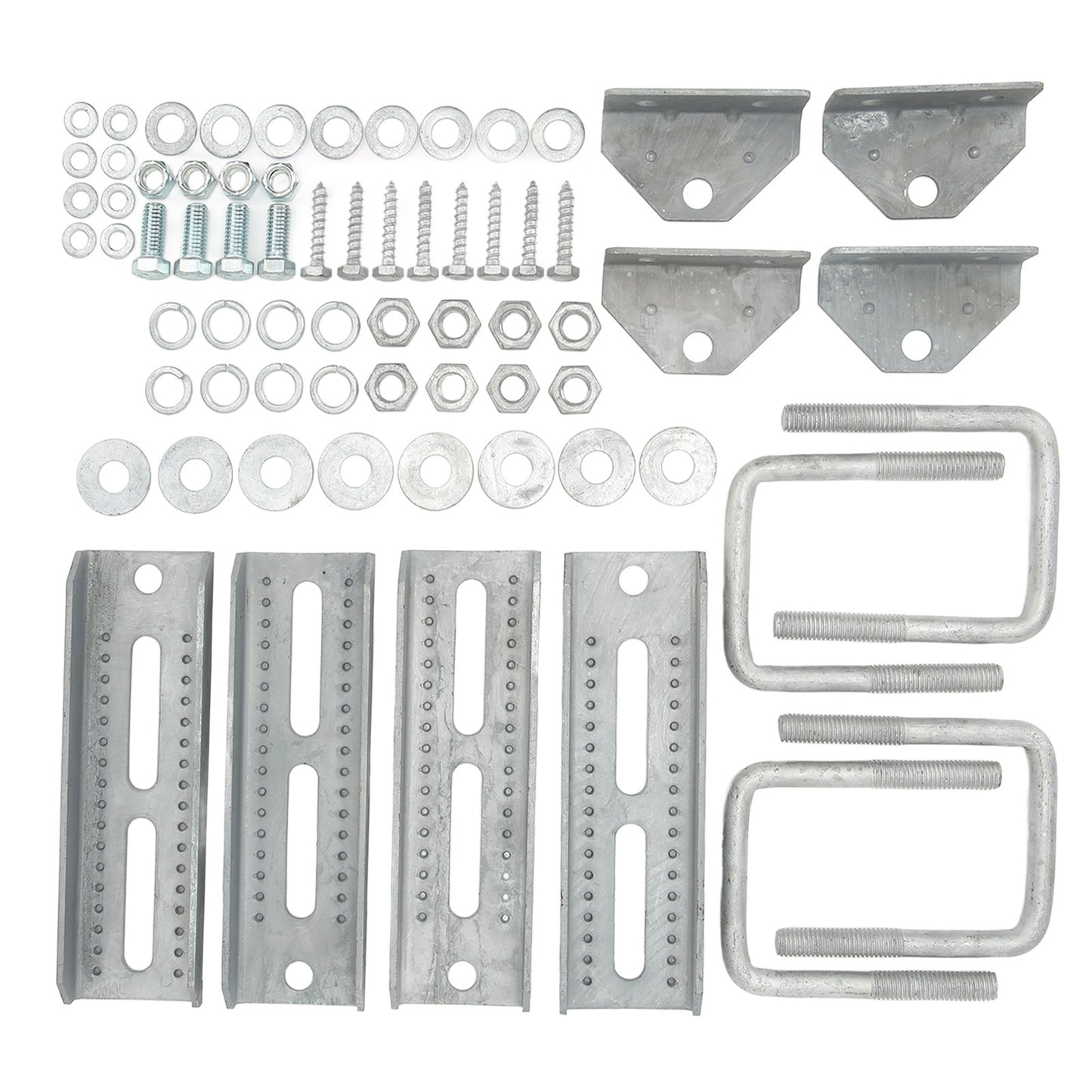 Galvanized Swivel Bunk Bracket Kit Adjustable Sturdy Construction for 3x3 Boat Trailer Cross Member