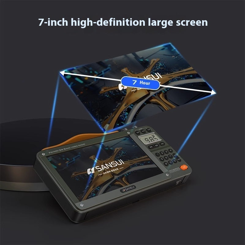 Radio pour personnes âgées à domicile Haut-parleur Bluetooth à bande complète Lecteur vidéo HD