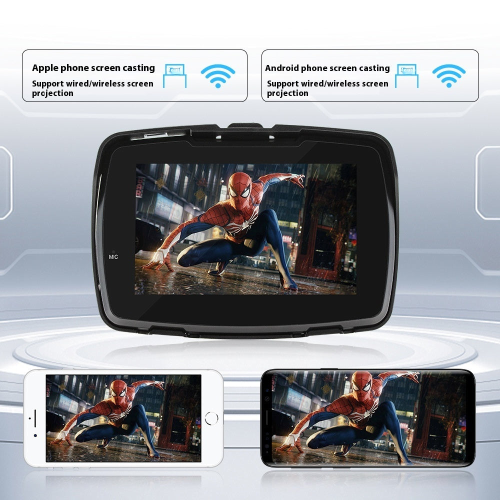 5-inch Motorcycle Portable Vehicle-mounted MP5 Player Wireless Carplay HD Waterproof