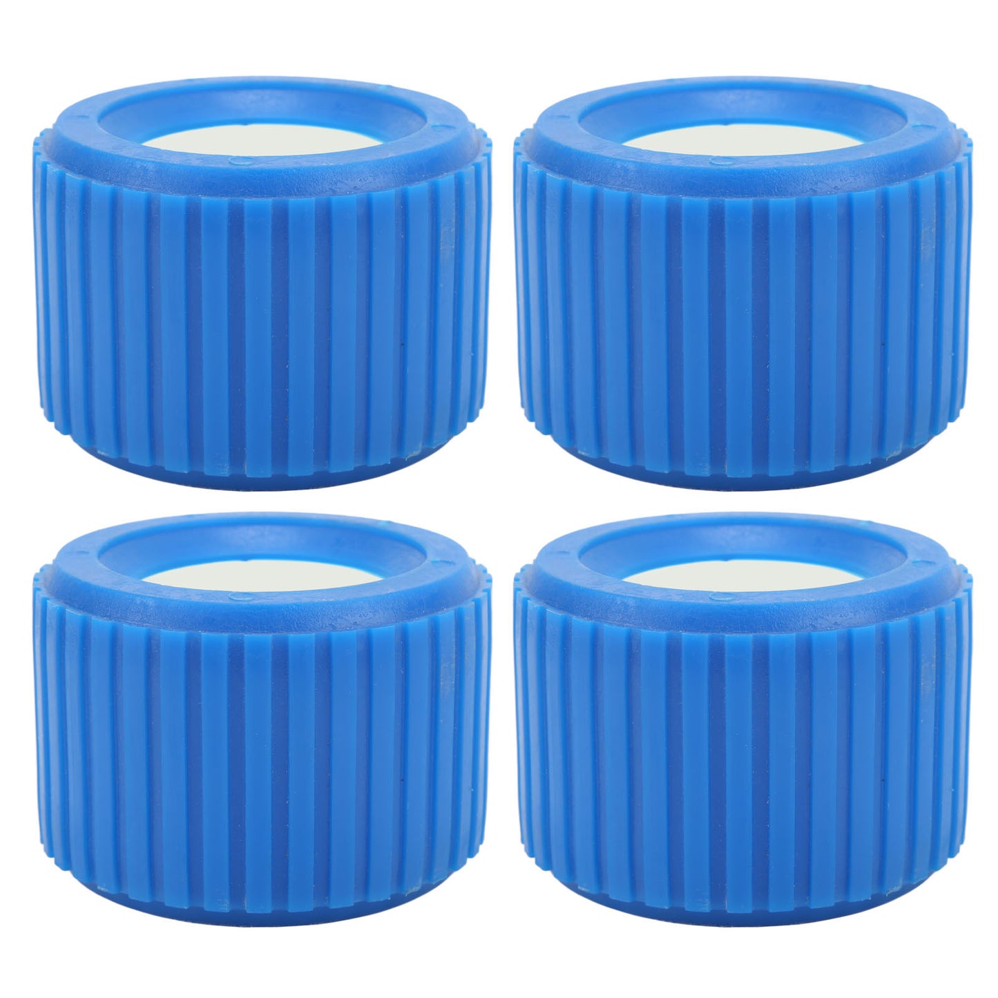 4PCS Marine Ribbed Wobble Roller 108x75x19mm Blue PP High Temp Resistant for Boat Yacht Trailer