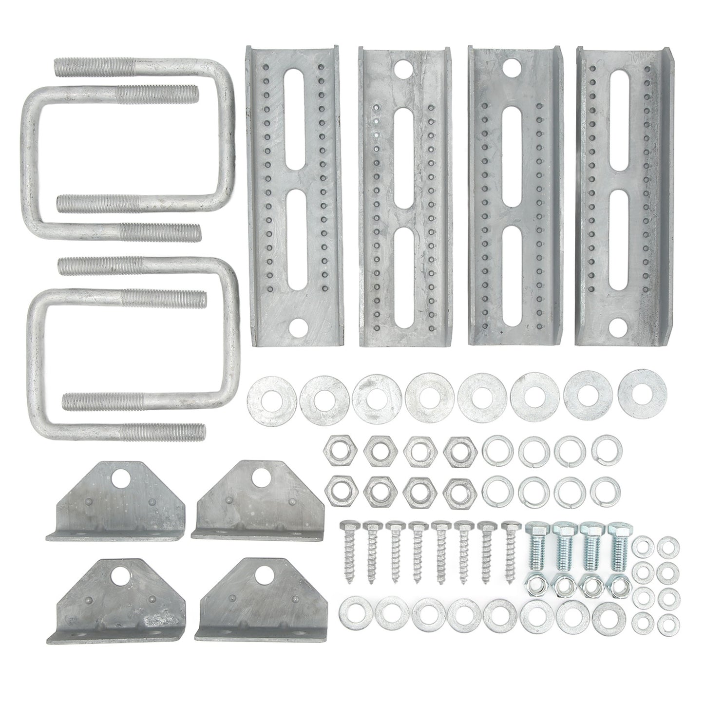 Galvanized Swivel Bunk Bracket Kit Adjustable Sturdy Construction for 3x3 Boat Trailer Cross Member