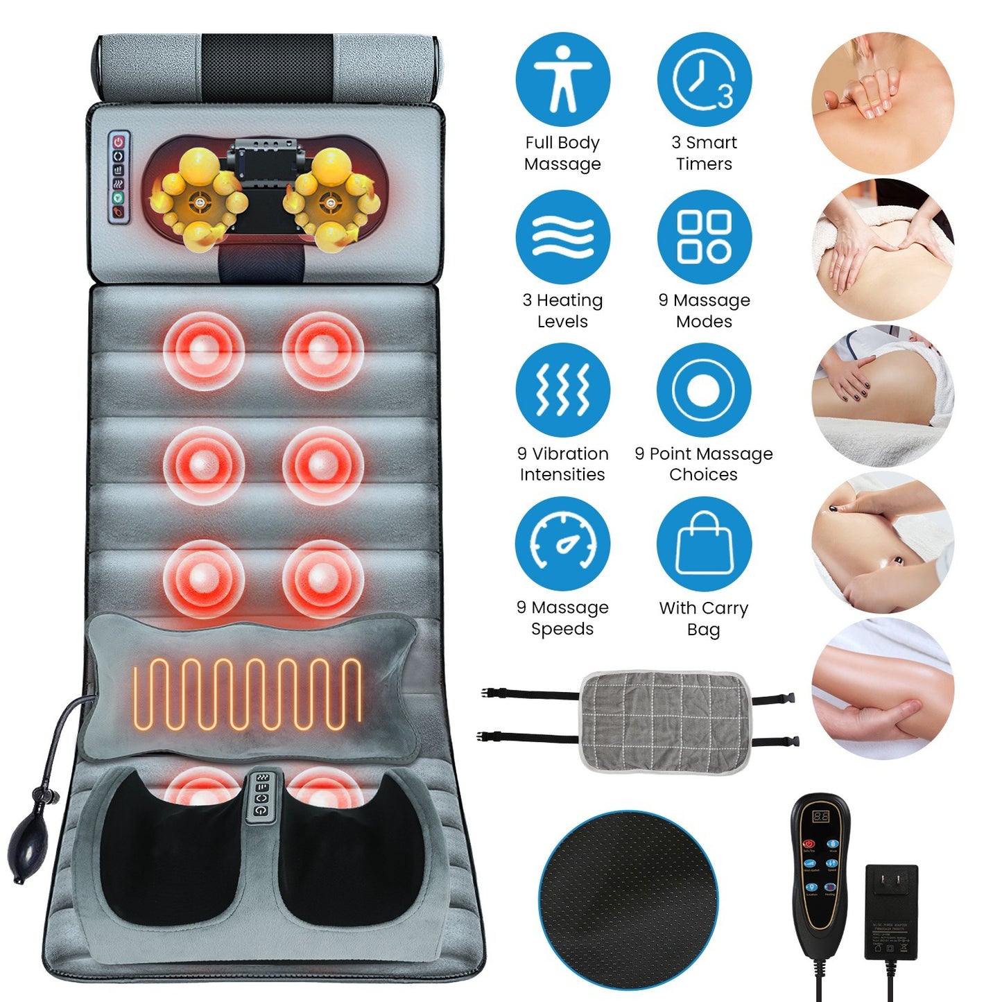 Full Body Electric Massage Pad With Heating Function