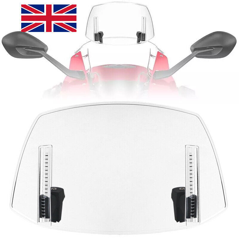 Motorcycle Clip On Windshield Wind Screen Deflector Extension Spoiler L