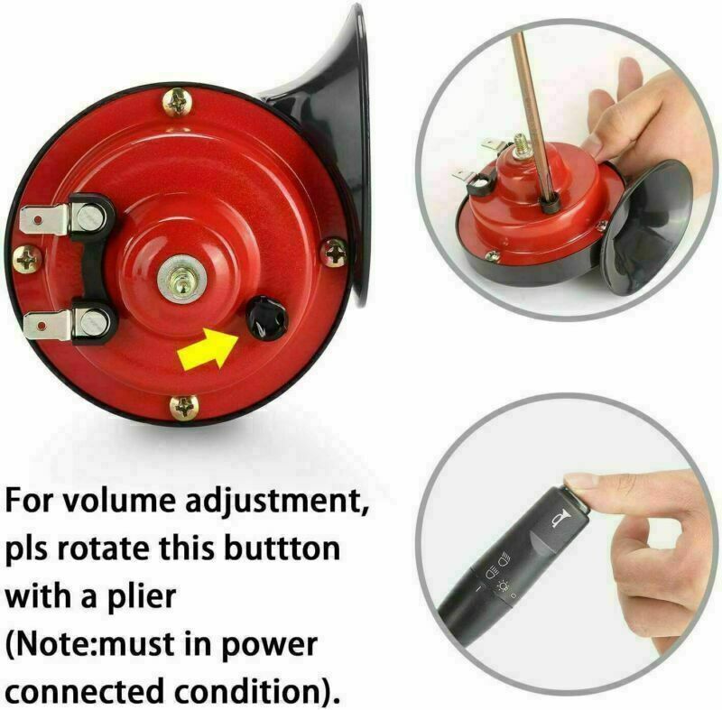 2PCS 12V 300DB Super Horn Snail Waterproof  Horn For Motorcycle Truck SUV Boat