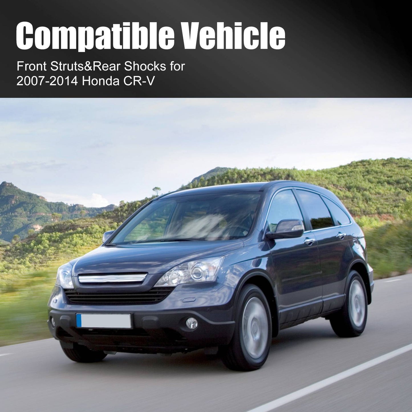 Rear Struts Shock & Coil Springs Kit For 07-2011 CR-V CRV 172497L 172497R