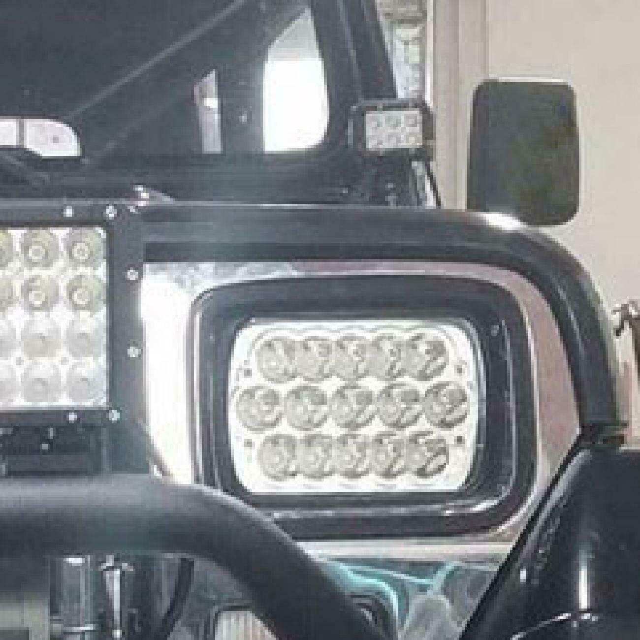 2Pcs 7x6  LED Headlight Headlamp Sealed Beam DRL For Wrangler JK TJ CJ LJ