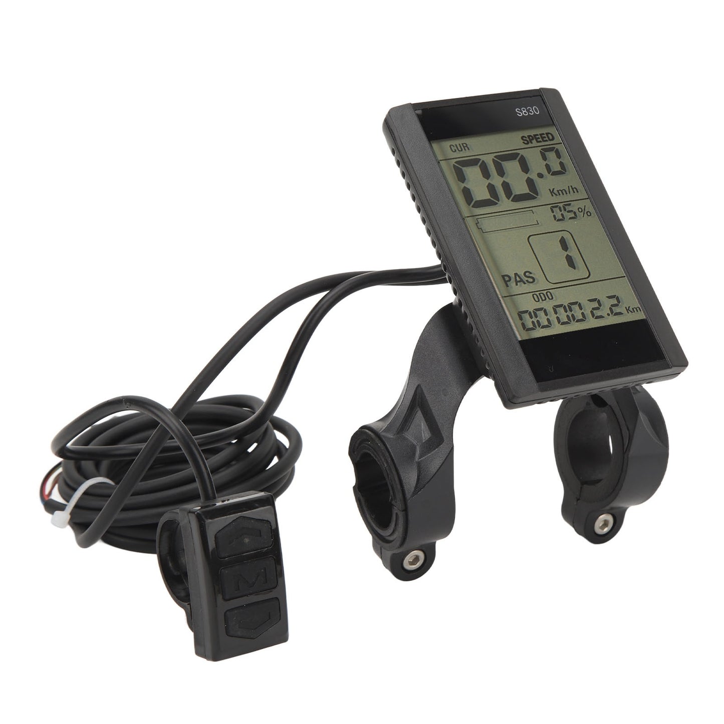 Electric Bike LCD Display Meter 24V 36V 48V Waterproof Multifunctional 22.2mm S830 LCD Display for Modification Accessories