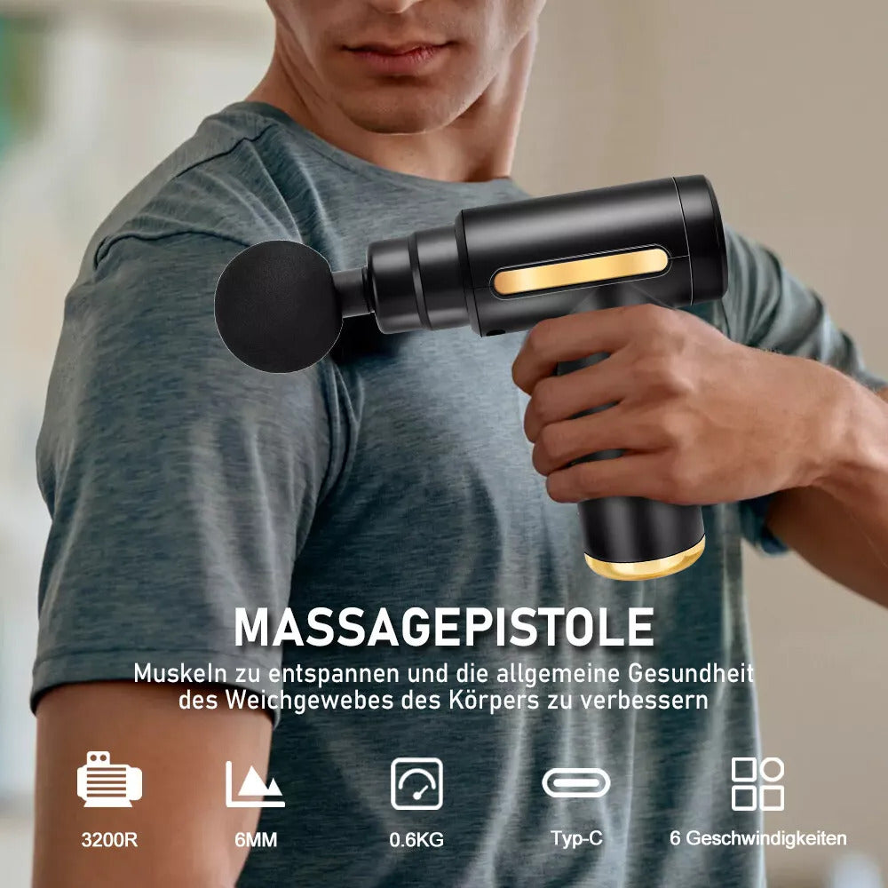 Massage Gun Mini, Muscle Massager Portable 35DB Ultra Quiet 6 Modes