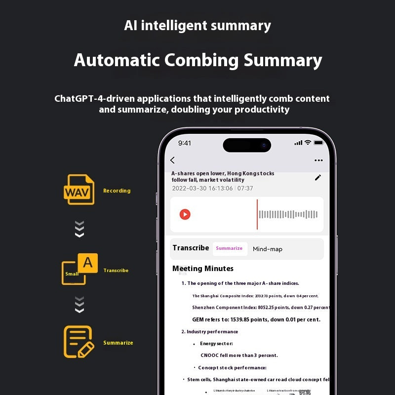 Intelligent Translation Recorder APP Control Recorder