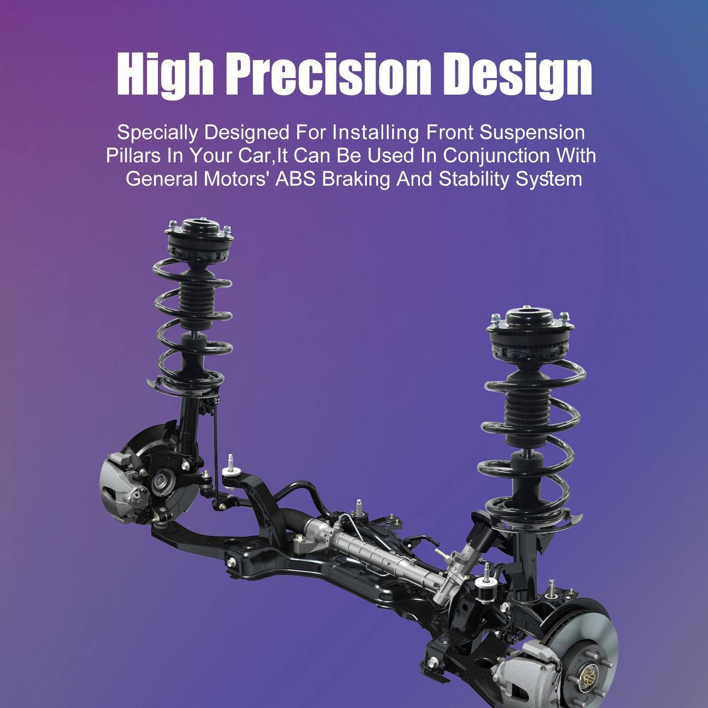 Pair Front Struts W Coil Spring For 2008-2019 Dodge Grand Caravan Town & Country