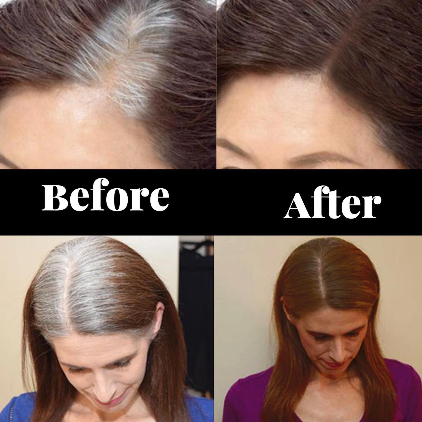 EELHOE Disposable Plant Hair Salon Root Touch Up Hair Chalk Hair Dye Pen For Roots, Haircolor Touch-Up Stick To Cover Gray Hair Root For Man And Women