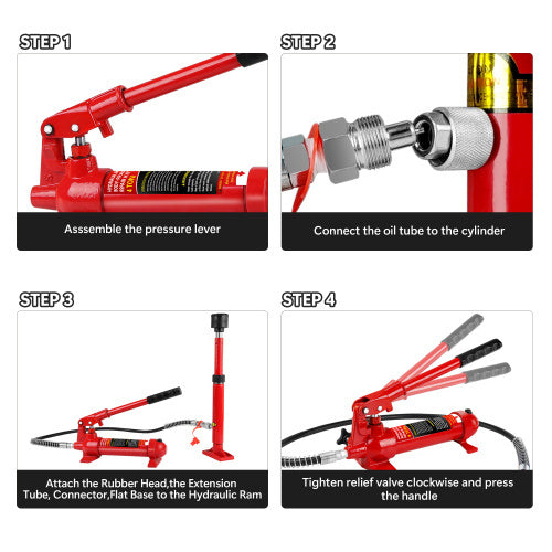 4 Ton Porta Power Kit, Portable Hydraulic Jack With Tubing Unavailable Platforms- Welfel , Temu